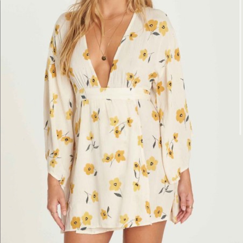 Billabong gold dust floral cover up